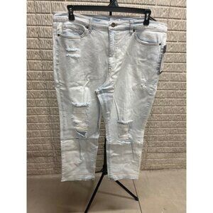 Sofia Jeans Beatriz Relaxed Boyfriend Mid-Rise Ankle Light Wash Distressed 18